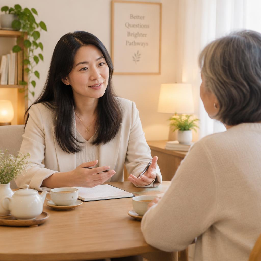 AI placeholder of Yan in a one-to-one coaching conversation